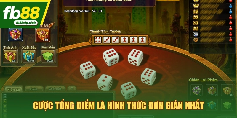 Cược tổng điểm là hình thức đơn giản nhất